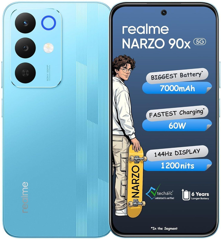 realme Narzo 90x 5G (Maroon Red, 128 GB)(6 GB RAM)