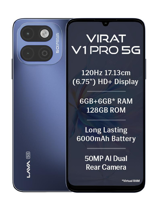 LAVA Virat V1 Pro 5G (Sikkim Midnight, 128 GB)(6 GB RAM)
