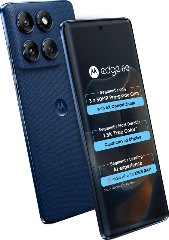 MOTOROLA Edge 60 5G (PANTONE Gibraltar Sea, 256 GB)(12 GB RAM)