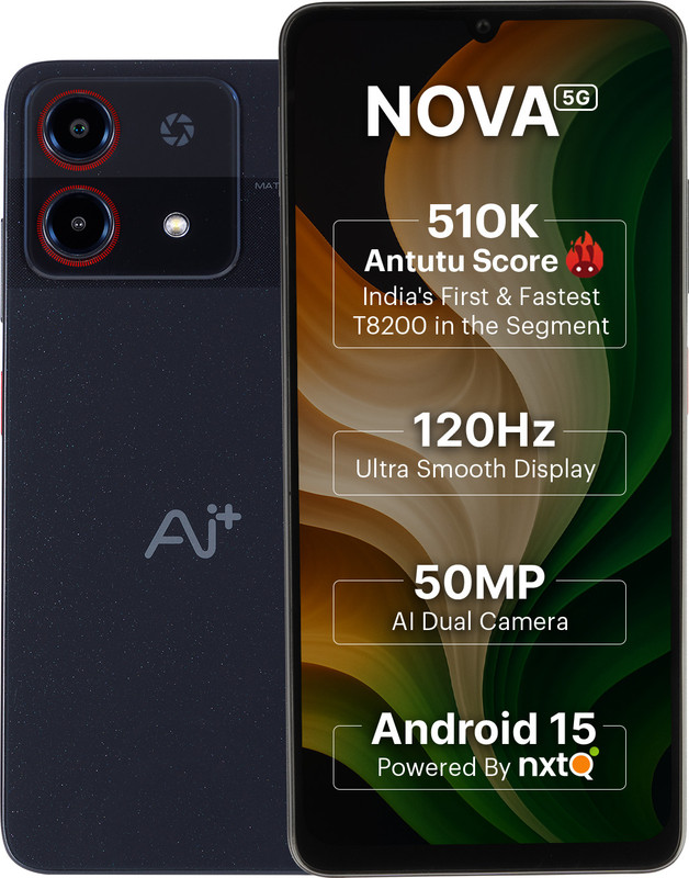 Ai+ Nova 5G (Black, 128 GB)(6 GB RAM)