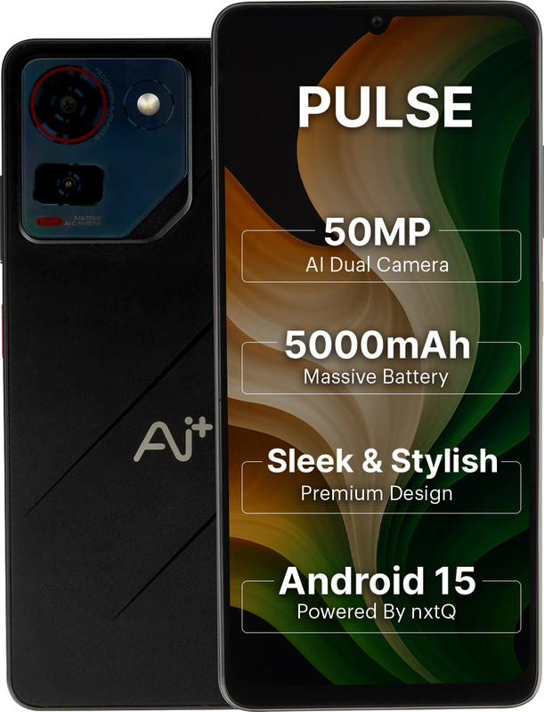 Ai+ Pulse 1 (Black, 128 GB)(6 GB RAM)