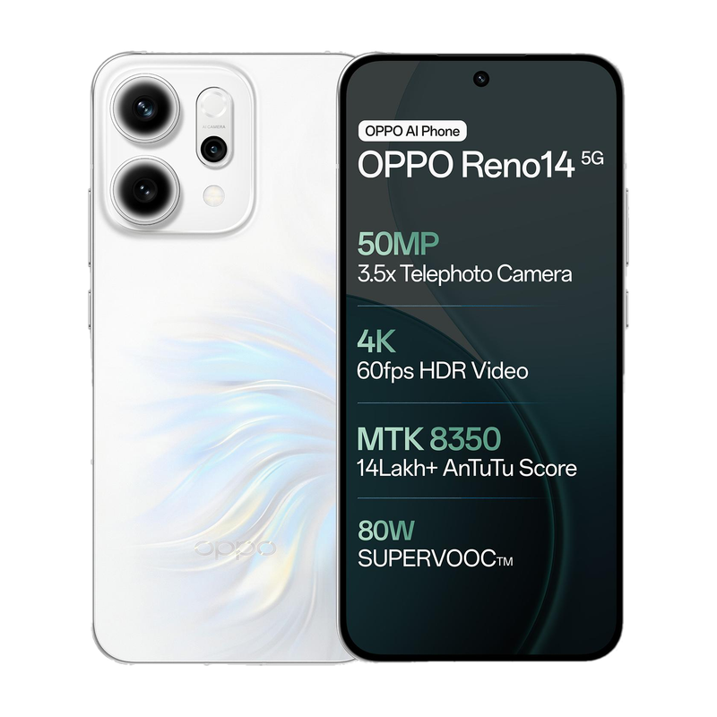 OPPO Reno14 5G (Pearl White, 256 GB)(8 GB RAM)