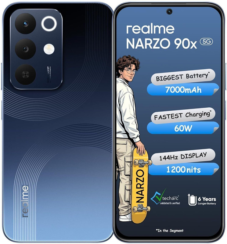realme Narzo 90X 5G (Marine Blue, 128 GB)(4 GB RAM)