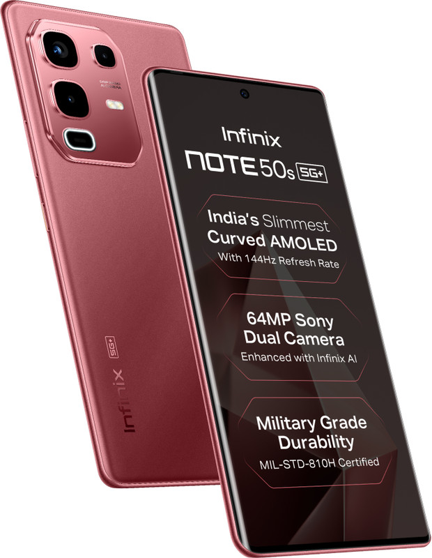 Infinix Note 50s 5G+ (Burgundy Red, 128 GB)(8 GB RAM)