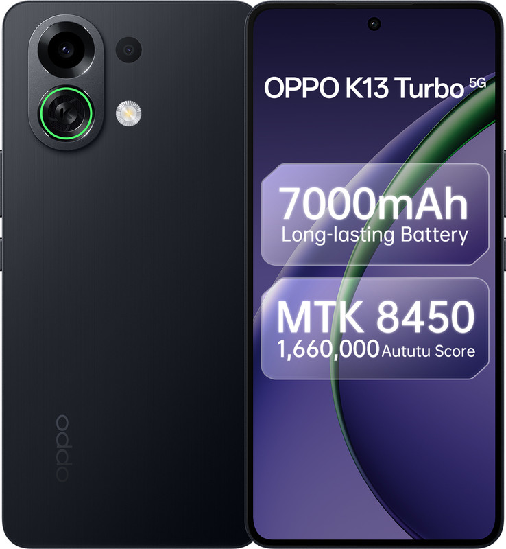 OPPO K13 Turbo 5G (Midnight Maverick, 128 GB)(8 GB RAM) - 18% off at DetectaDeal