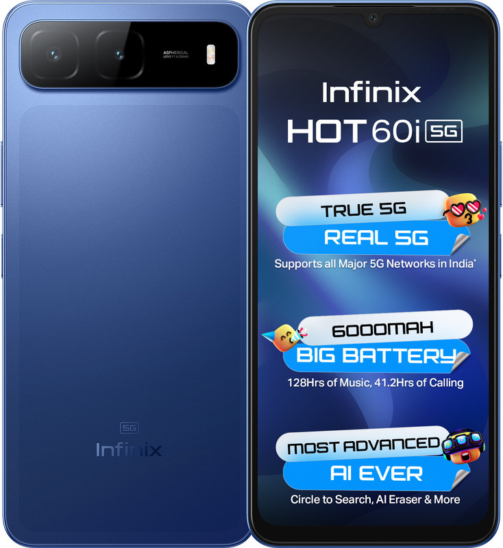 Infinix HOT 60i 5G (Shadow Blue, 128 GB)(4 GB RAM)