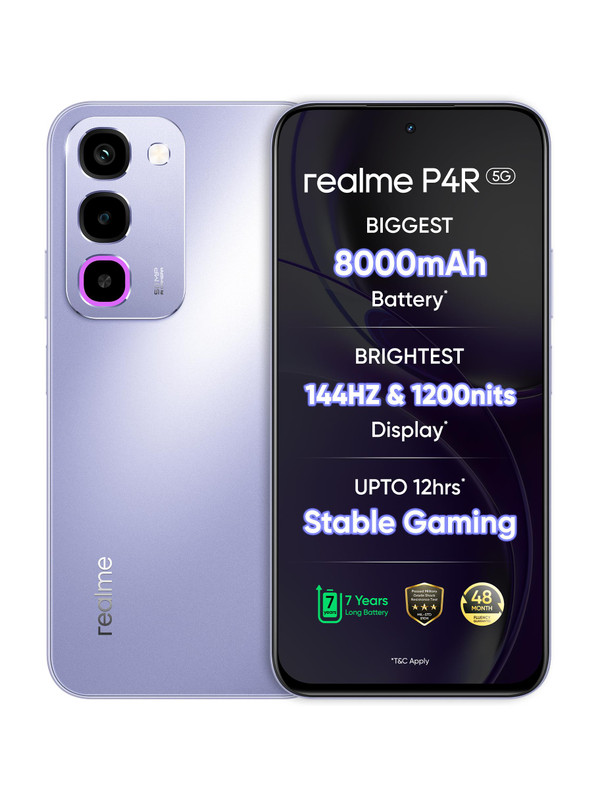 realme P4R 5G (Lavender Glare, 128 GB)(4 GB RAM)