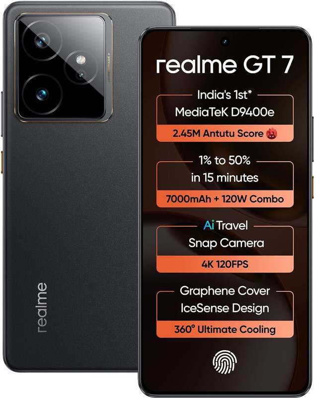 realme Gt 7 (Icesense Black, 512 GB)(12 GB RAM)