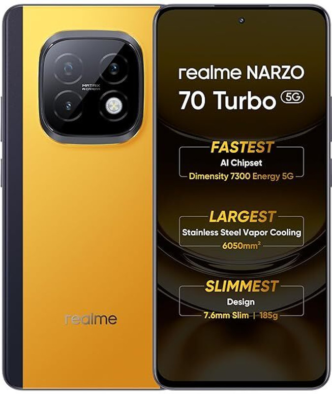 realme 70 TURBO 5G (Turbo Yellow, 128 GB)  (6 GB RAM)