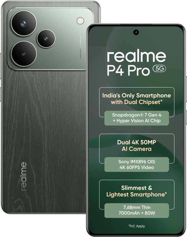 realme P4 Pro 5G (Dark Oak Wood, 256 GB)(12 GB RAM)