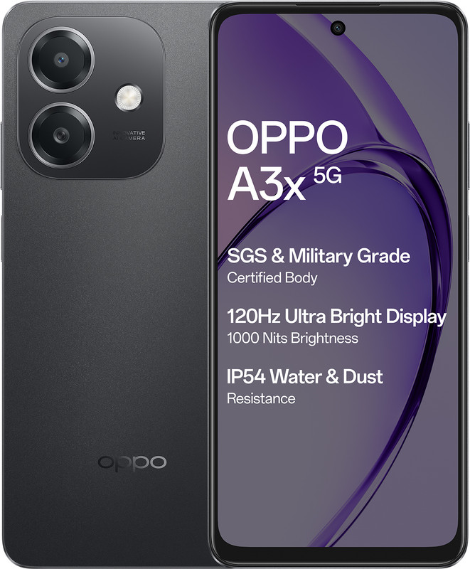 OPPO A3x 5G (Sparkle Black, 64 GB)(4 GB RAM)