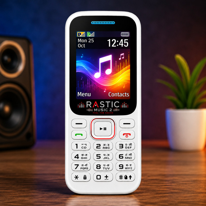 Rastic SM Guru Music 2 Keypad Phone(White)