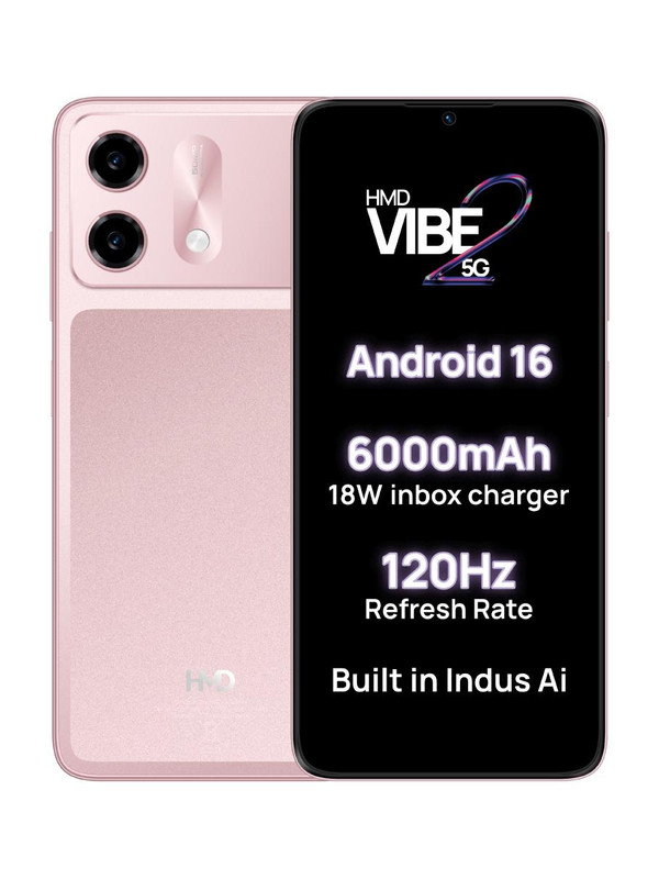 HMD Vibe2 5G (Peach Pink, 128 GB)(4 GB RAM)