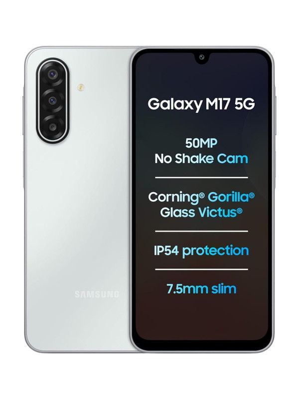 Samsung Galaxy M17 5G (6GB + 128GB, Sapphire Black) Moonlight Silver