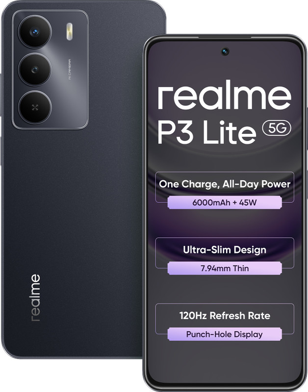 realme P3 Lite 5G (Onyx Black, 128 GB)(6 GB RAM)
