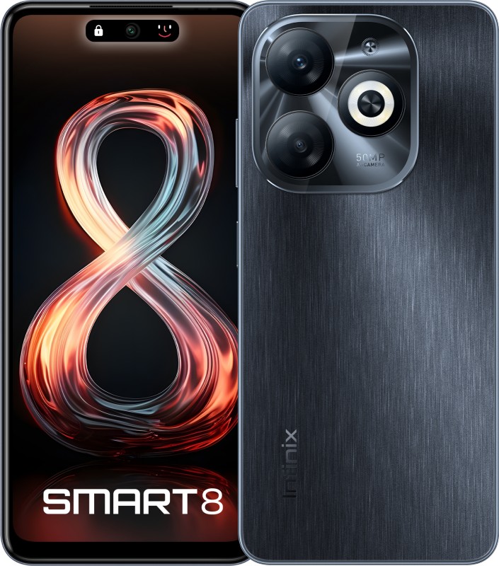 Infinix SMART 8 (Timber Black, 128 GB)(8 GB RAM)