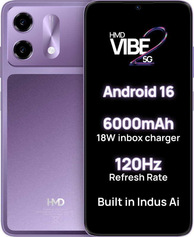 hmd VIBE2 5G (Cosmic Lavender, 64 GB)(4 GB RAM)