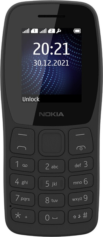 Nokia 105 Single SIM, Keypad Mobile Phone with Wireless FM Radio(Charcoal)