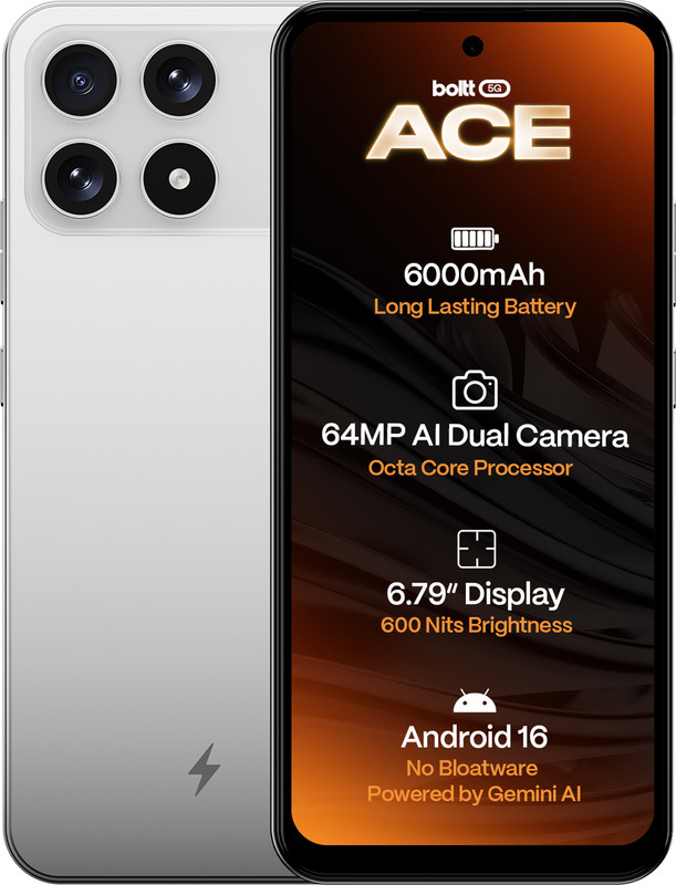 BOLTT ACE 5G (Arctic White, 64 GB)(4 GB RAM)