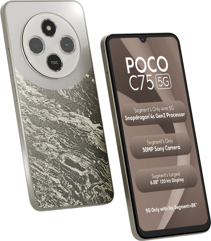 POCO C75 5G (Silver Stardust, 64 GB)(4 GB RAM)