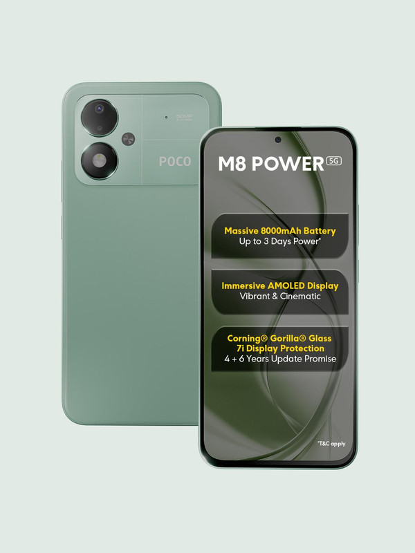 POCO M8 Power 5G (6GB + 128GB, Blaze Orange) Green
