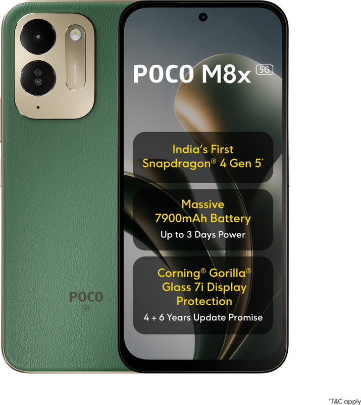 POCO M8x 5G (Leather Green, 128 GB)(4 GB RAM)