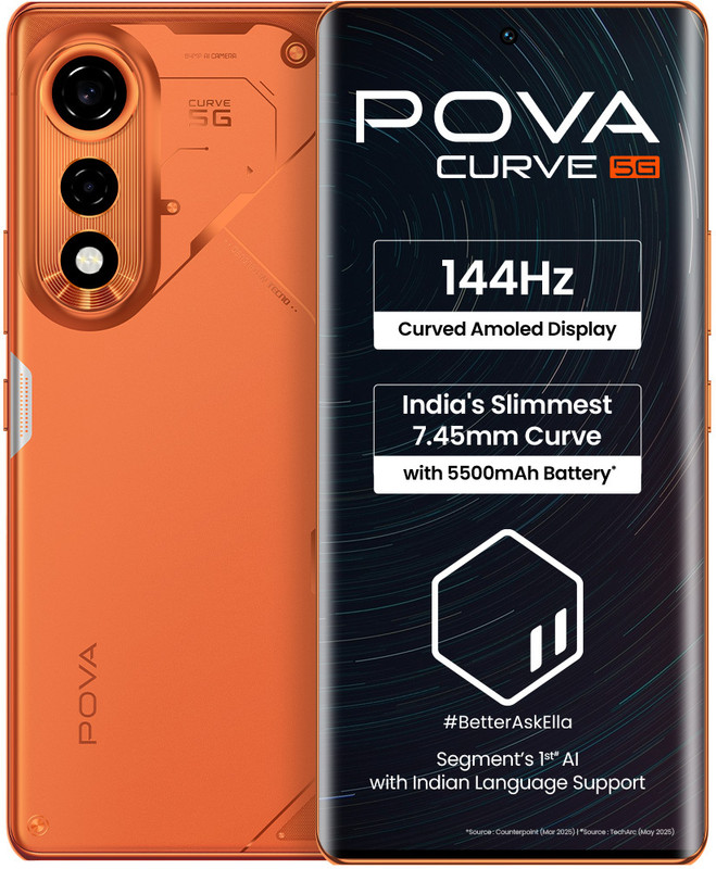 Tecno Pova Curve 5G (Cyber Orange, 128 GB)(8 GB RAM)
