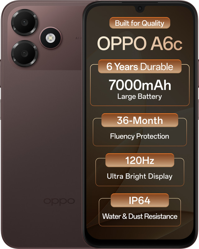 OPPO A6c (Stone Brown, 64 GB)(4 GB RAM)