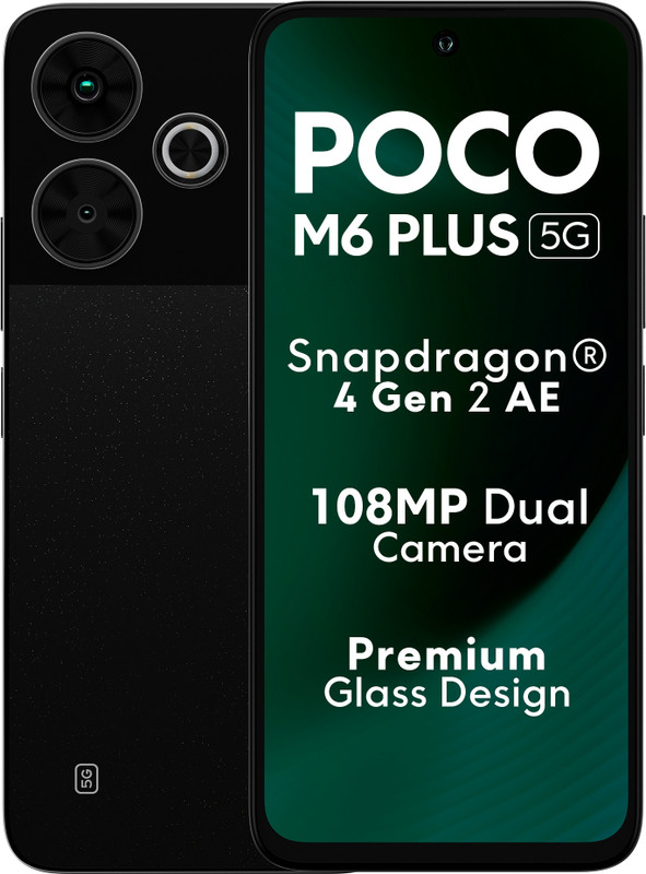 POCO M6 Plus 5G (Graphite Black, 128 GB)(6 GB RAM)