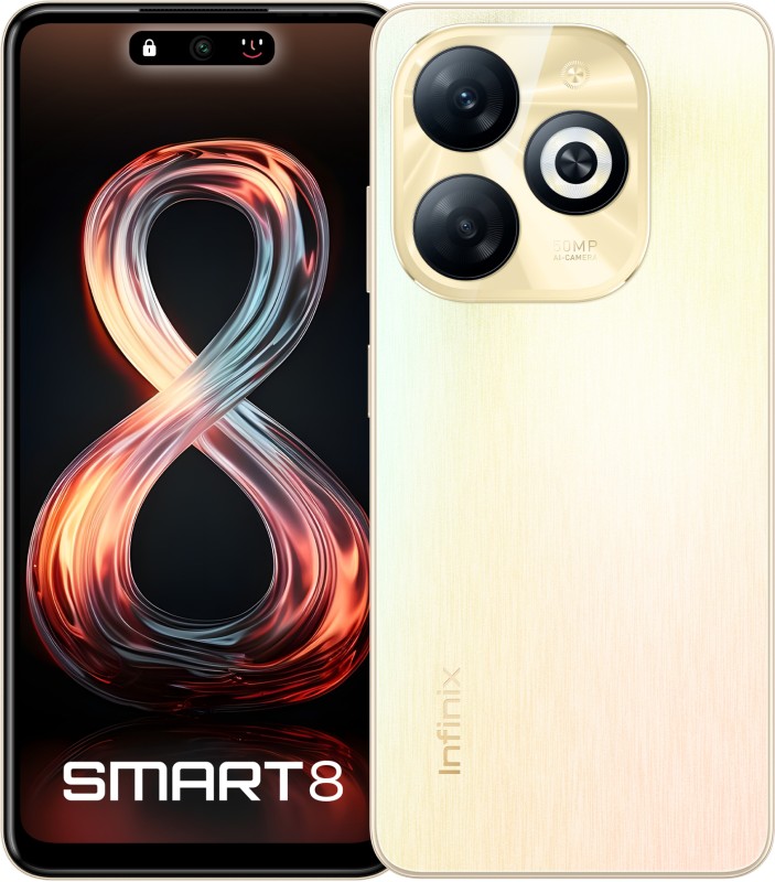 Infinix SMART 8 (Shiny Gold, 128 GB)(8 GB RAM)