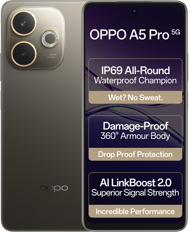 OPPO A5 Pro 5G (Mocha Brown, 128 GB)(8 GB RAM)