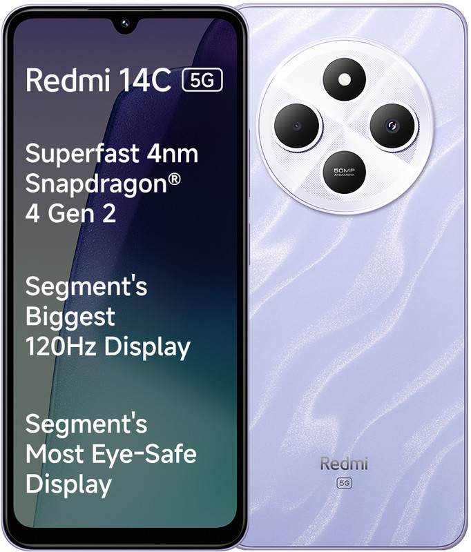 REDMI 14C 5G (Stardust Purple, 128 GB)(6 GB RAM)