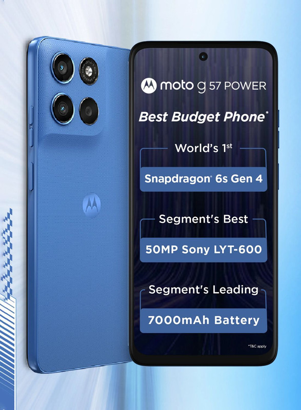 MOTOROLA g57 power 5G Snapdragon (Pantone Regatta, 128 GB)(8 GB RAM)