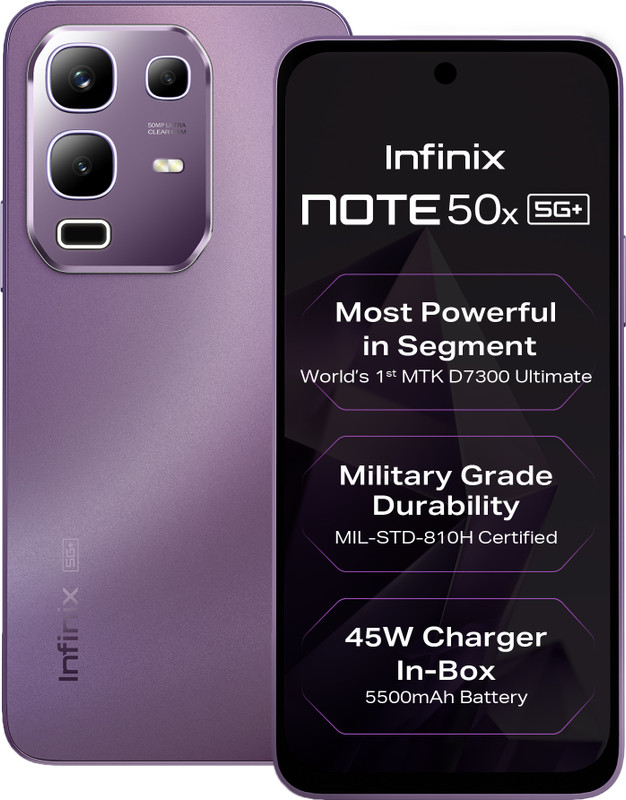 Infinix Note 50x 5G+ (Enchanted Purple, 128 GB)(6 GB RAM)
