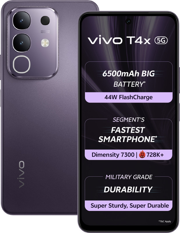 vivo T4x 5G (Pronto Purple, 128 GB) (8 GB RAM)