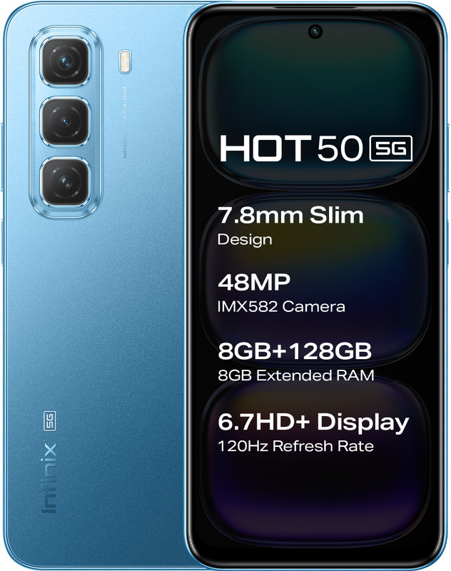 Infinix Hot 50 5G (Vibrant Blue, 128 GB)(8 GB RAM)