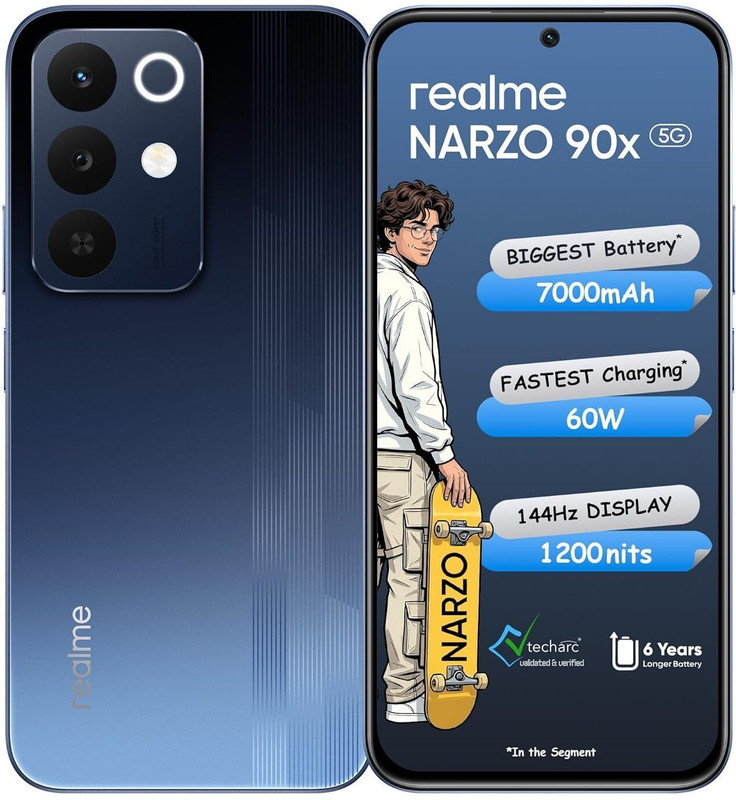 realme Narzo 90x 5G (Nitro Blue, 128 GB)(4 GB RAM)