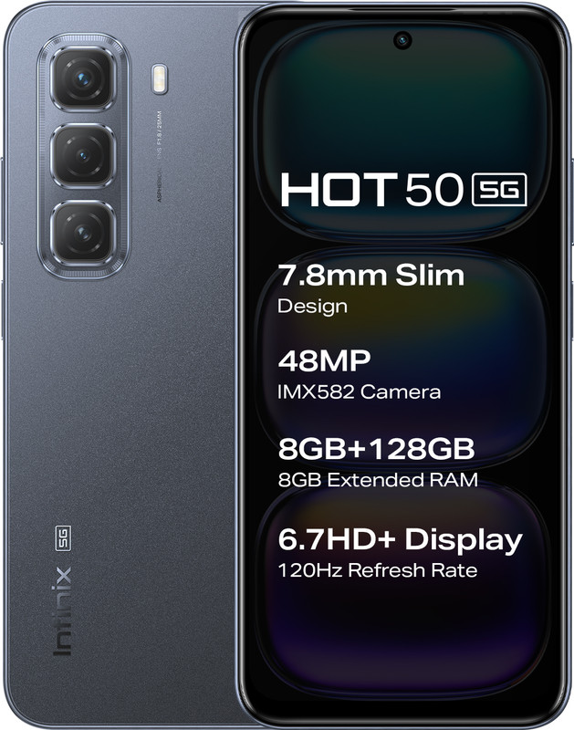 Infinix Hot 50 5G (Sleek Black, 128 GB)(8 GB RAM)