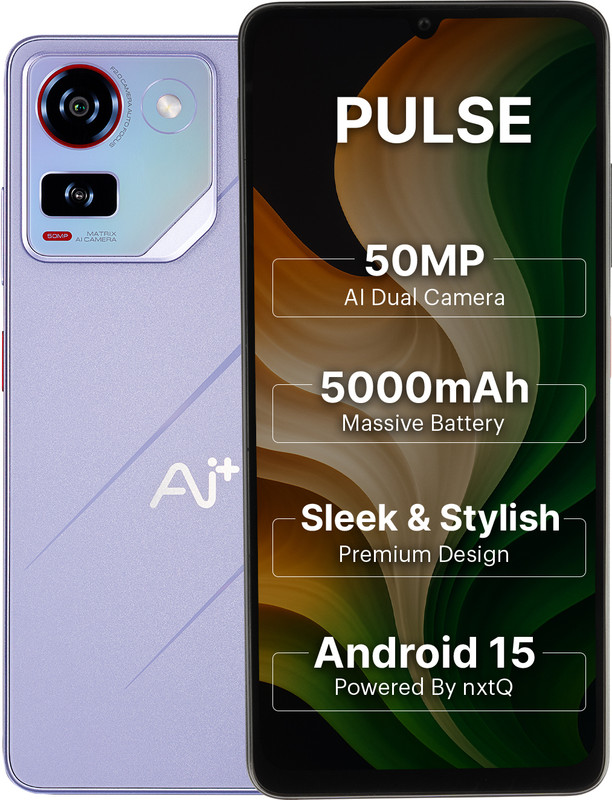 Ai+ Pulse 1 (Purple, 64 GB)(4 GB RAM)