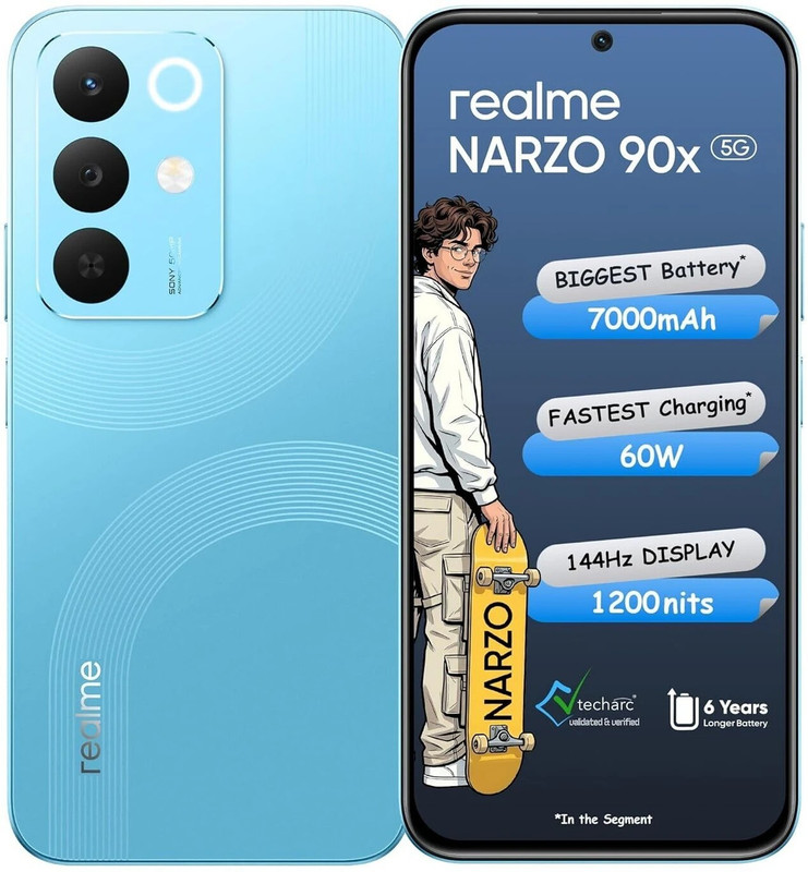 realme Narzo 90x 5G (Aqua Blue, 128 GB)(8 GB RAM)