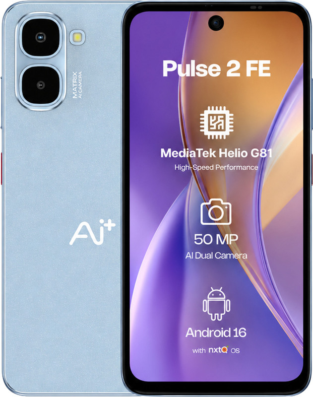 Ai+ Pulse 2 FE (Blue, 64 GB)(4 GB RAM)