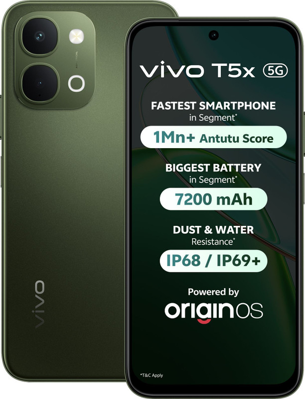 vivo T5x 5G (Cosmic Green, 128 GB)(6 GB RAM)