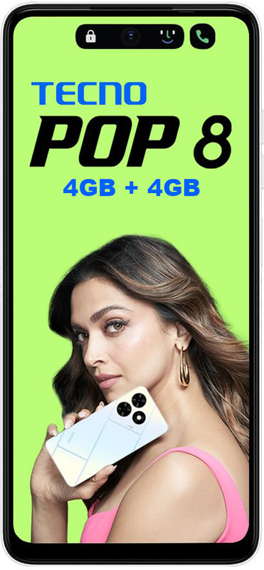 Tecno POP 8 (Mystery White, 64 GB)(4 GB RAM)