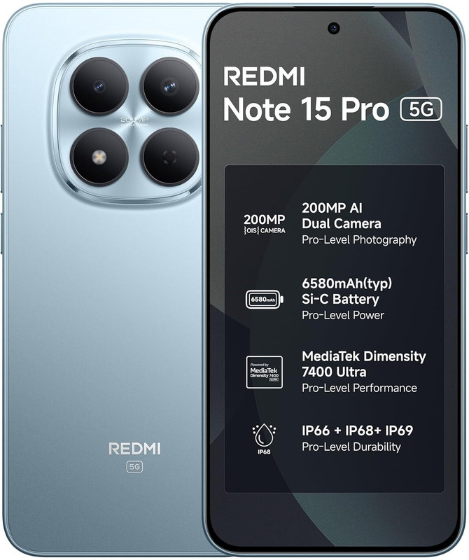 REDMI Note 15 Pro 5G (Mirage Blue, 128 GB)(8 GB RAM)