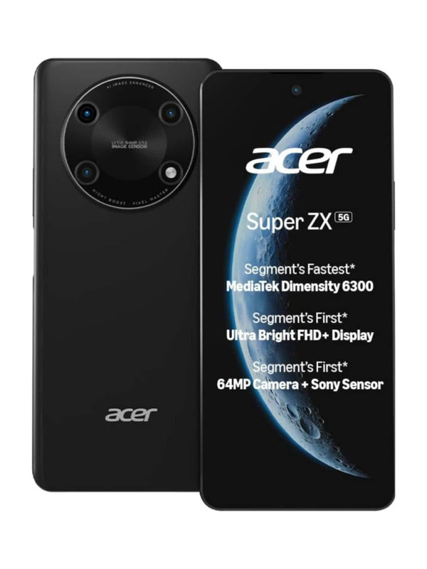 Acer Super ZX 5G (Carbon Black,, 128 GB)(6 GB RAM)