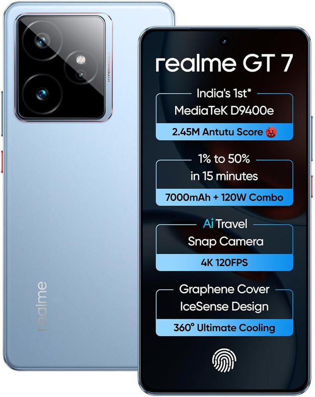 realme Gt 7 (Icesense Blue, 256 GB)(12 GB RAM)