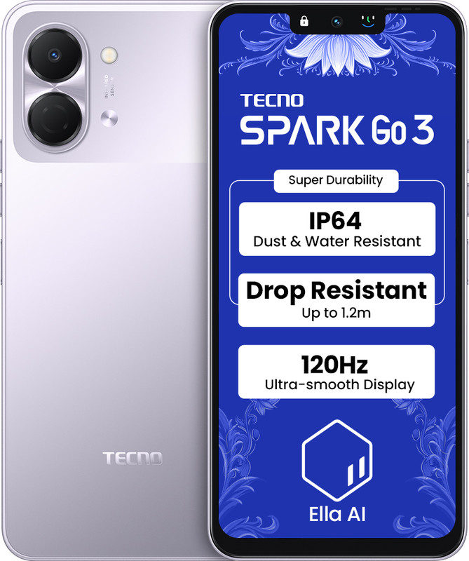 Tecno Spark Go 3 (Ink Black, 64 GB)(4 GB RAM)