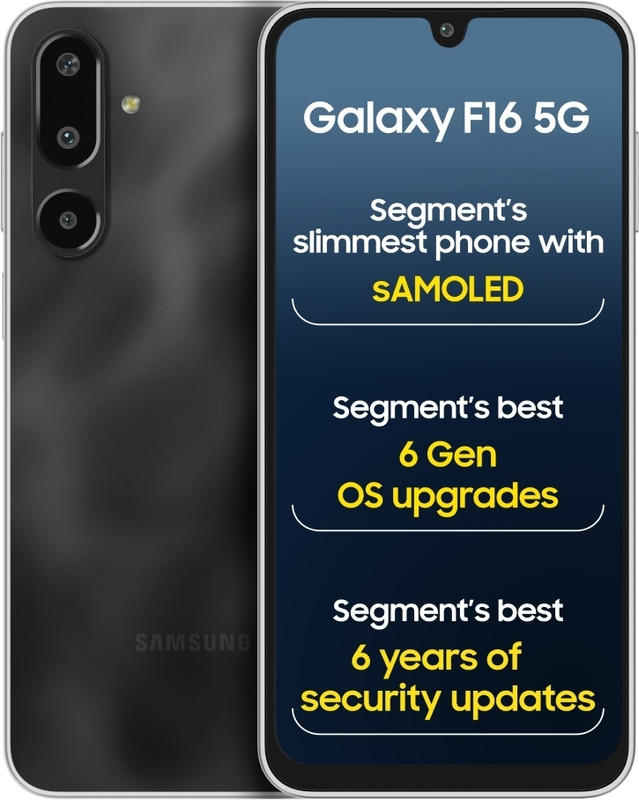 SAMSUNG Galaxy F16 5G (Bling Black, 128 GB)(8 GB RAM)