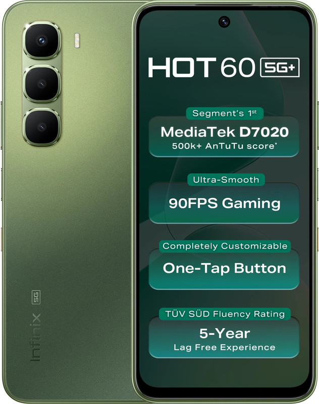 Infinix Hot 60 5G+ (Tundra Green, 128 GB)(6 GB RAM)