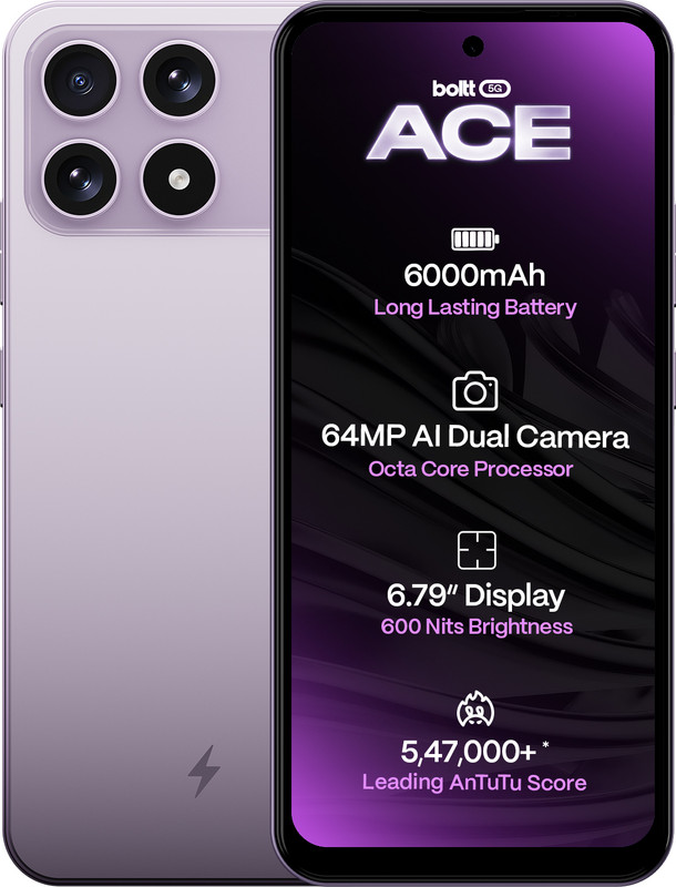BOLTT ACE 5G (Lavender Bloom, 64 GB)(4 GB RAM)